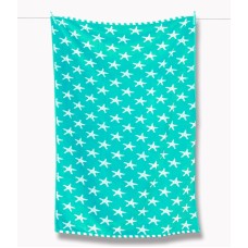 Beach Towel - M Starfish Blue