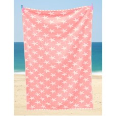 Beach Towel - M Starfish Pink