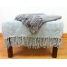 Basket Weave Grey Throw - 130cm x 180cm