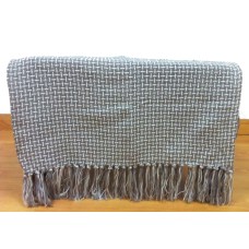 Basket Weave Grey Throw - 130cm x 180cm