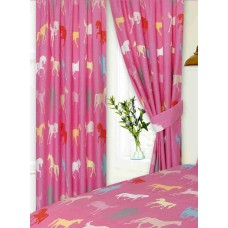 Horses Pink KZKZ - 66x72" Curtains