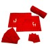 Felt Cut Deer Red Placemats 2PK - Xmas Table Accessory Range