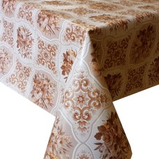 PVC Bouquet Brown - Vinyl Table Cloth Range